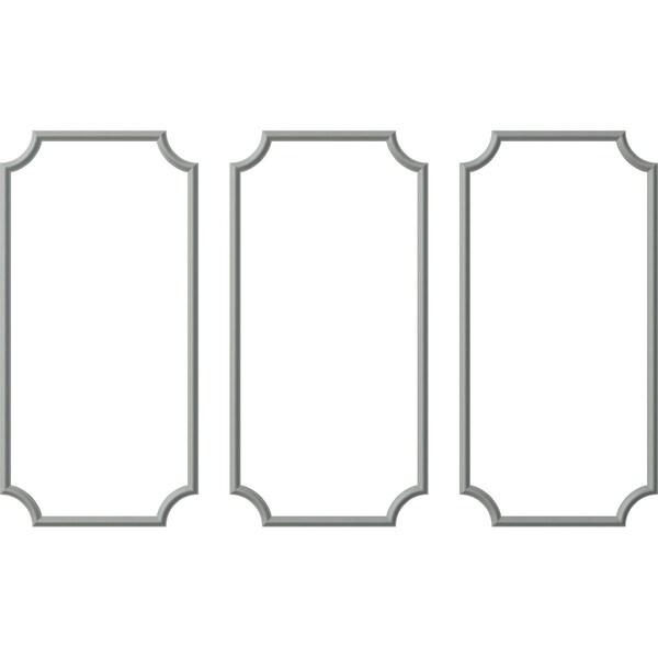 Ekena Millwork 31-in. W x 62-in. H Ashford Smooth Panel Moulding Kit Triple Panel PMLKASH31X62C - main